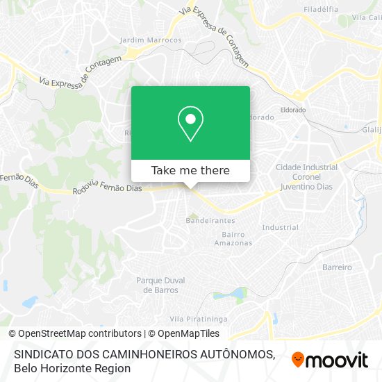 SINDICATO DOS CAMINHONEIROS AUTÔNOMOS map