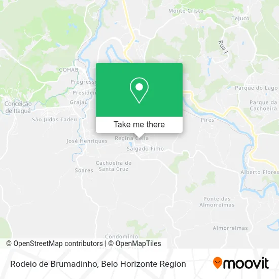 Rodeio de Brumadinho map