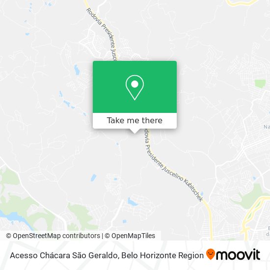 Acesso Chácara São Geraldo map