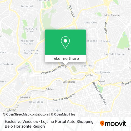 Mapa Exclusive Veiculos - Loja no Portal Auto Shopping