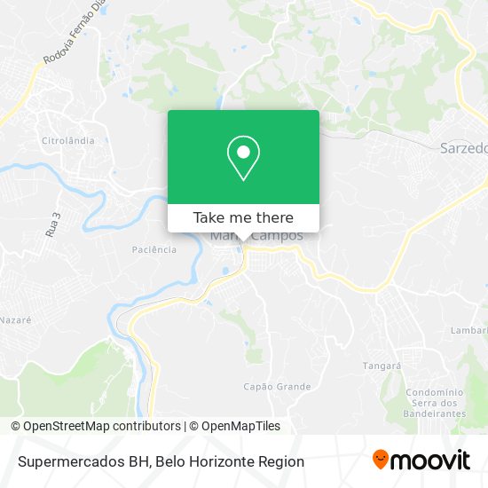 Supermercados BH map