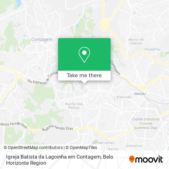 Mapa Igreja Batista da Lagoinha em Contagem