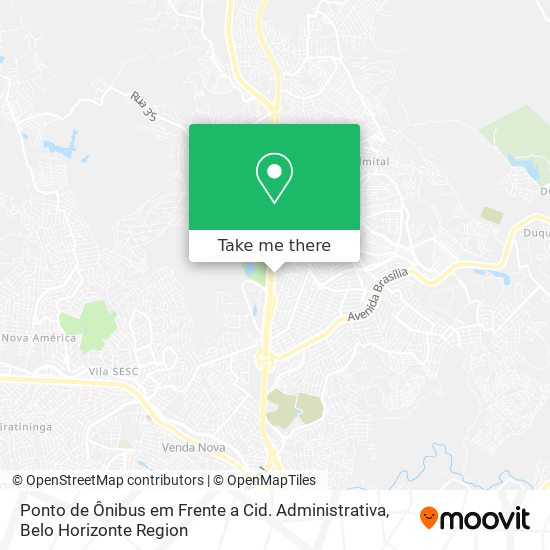 Ponto de Ônibus em Frente a Cid. Administrativa map