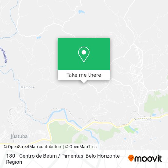 180 - Centro de Betim / Pimentas map