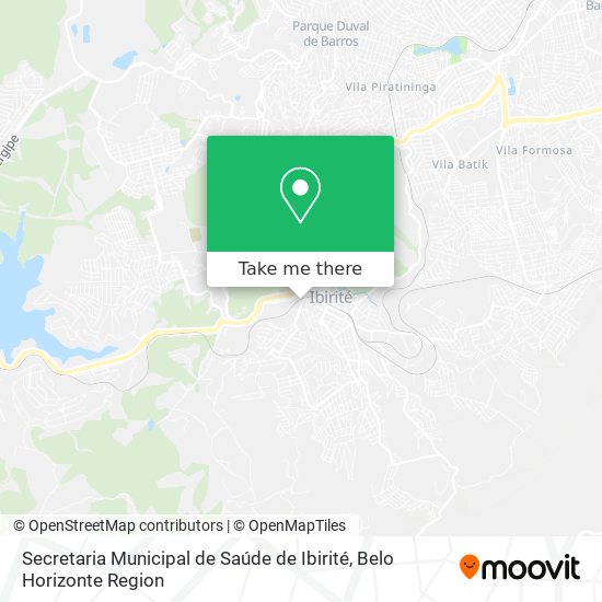 Secretaria Municipal de Saúde de Ibirité map