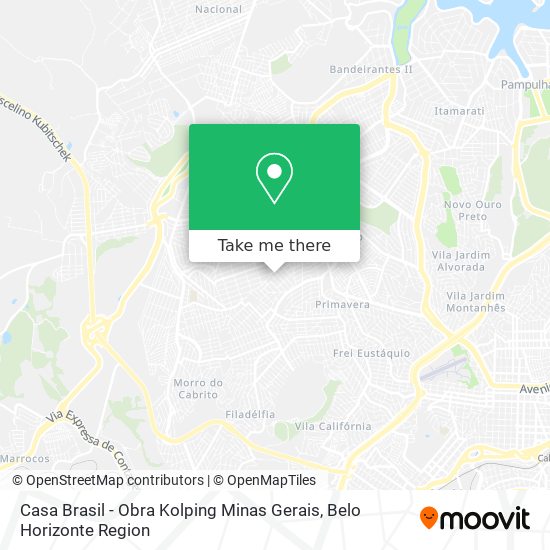 Casa Brasil - Obra Kolping Minas Gerais map