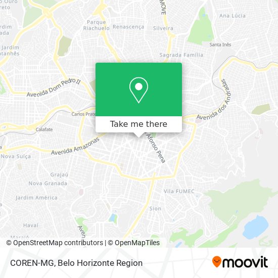 COREN-MG map