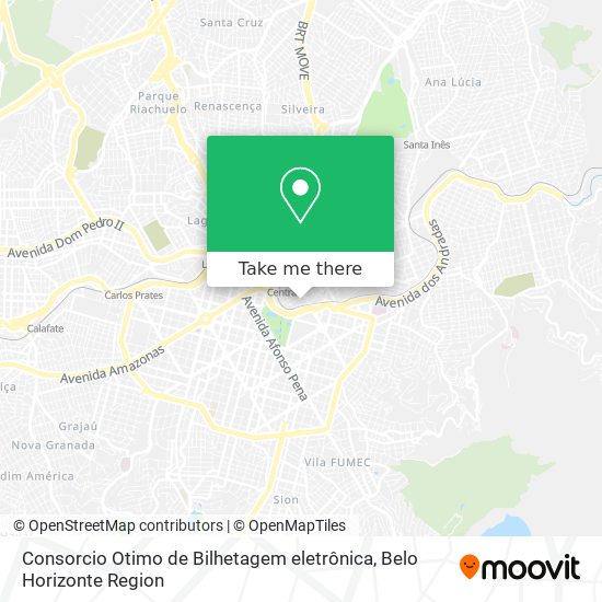 Mapa Consorcio Otimo de Bilhetagem eletrônica