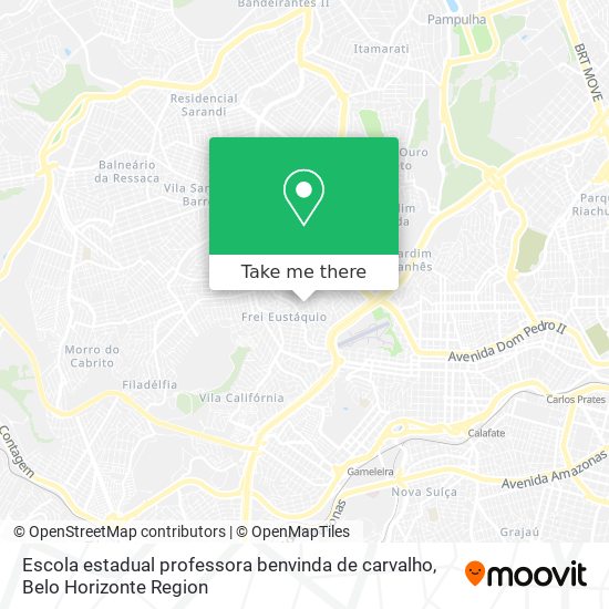 Mapa Escola estadual professora benvinda de carvalho