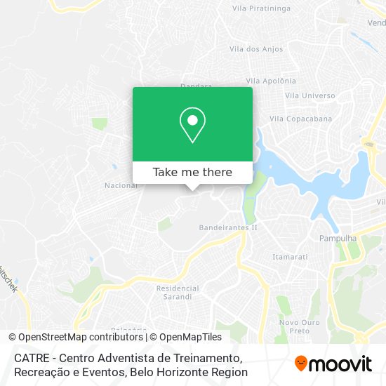 CATRE - Centro Adventista de Treinamento, Recreação e Eventos map