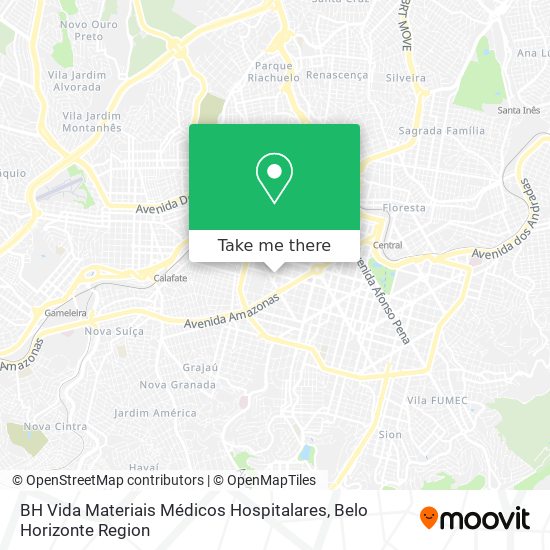 Mapa BH Vida Materiais Médicos Hospitalares