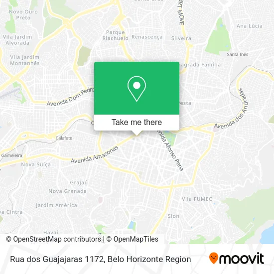 Rua dos Guajajaras 1172 map