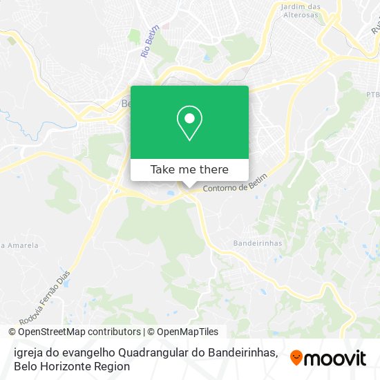 igreja do evangelho Quadrangular do Bandeirinhas map