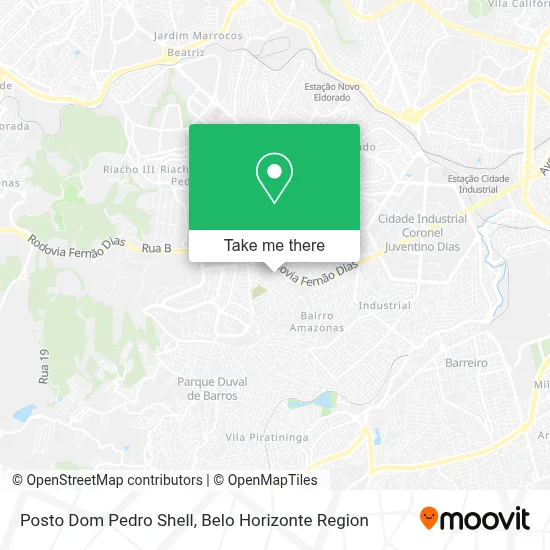 Posto Dom Pedro Shell map