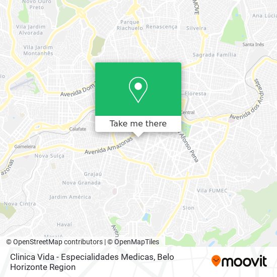 Clinica Vida - Especialidades Medicas map