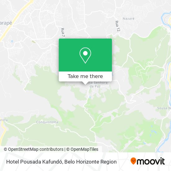 Hotel Pousada Kafundó map