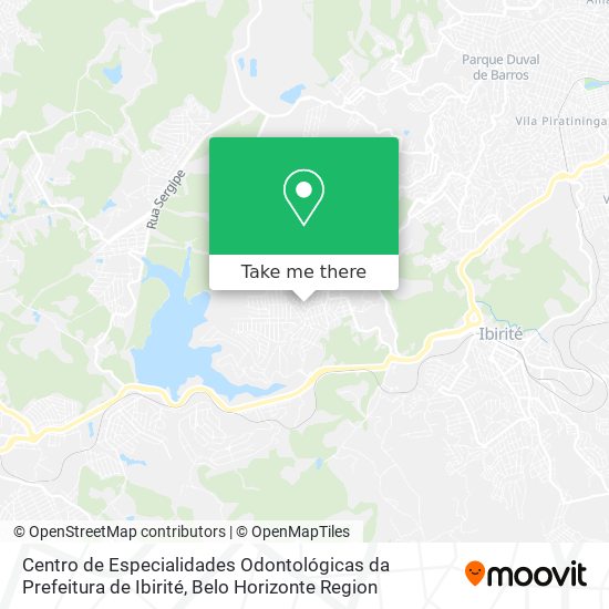 Centro de Especialidades Odontológicas da Prefeitura de Ibirité map