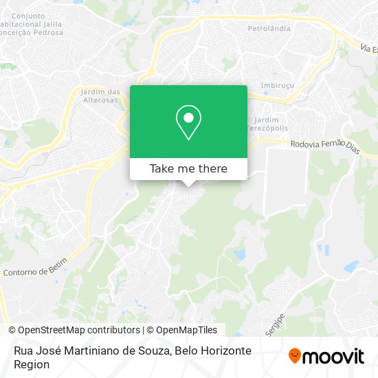 Rua José Martiniano de Souza map
