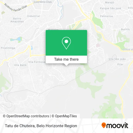 Tatu de Chuteira map