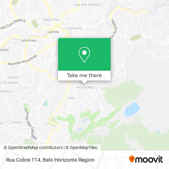 Mapa Rua Cobre 114