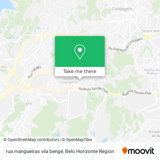 rua mangueiras vila benge map