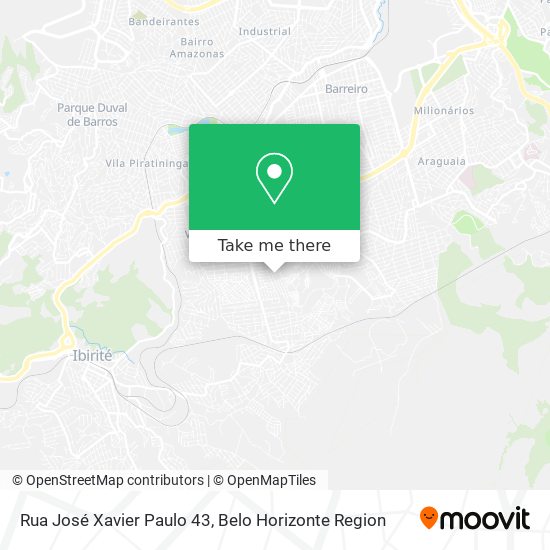Rua José Xavier Paulo 43 map