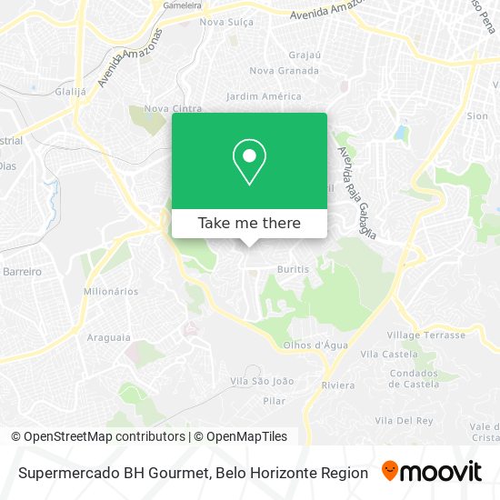 Mapa Supermercado BH Gourmet