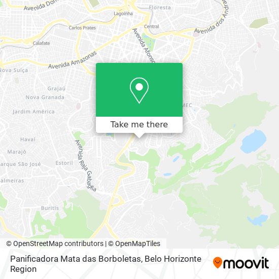 Panificadora Mata das Borboletas map