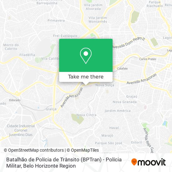 Mapa Batalhão de Polícia de Trânsito (BPTran) - Polícia Militar