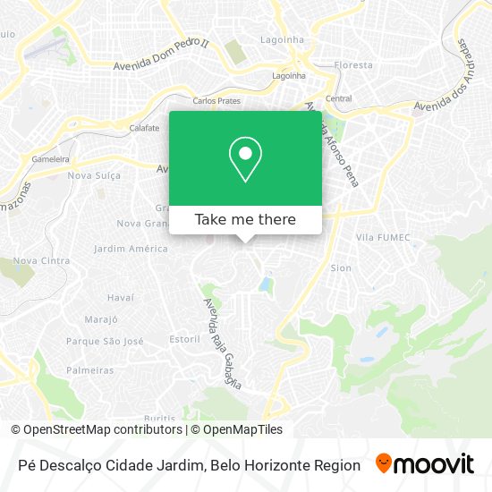 Pé Descalço Cidade Jardim map