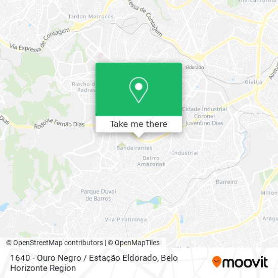 1640 - Ouro Negro / Estação Eldorado map