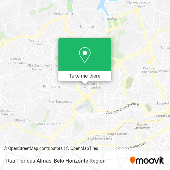 Rua Flor das Almas map