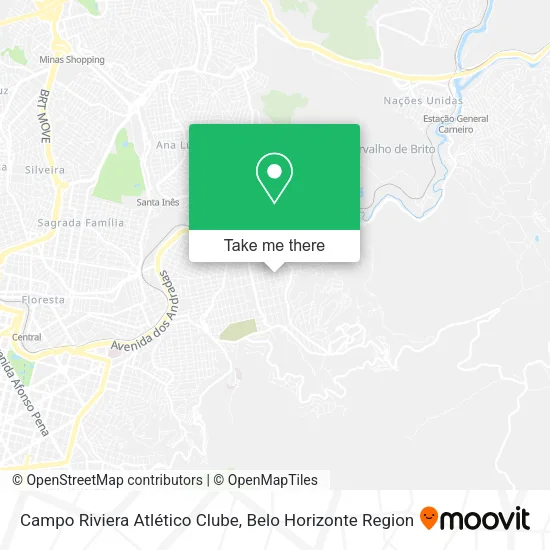 Mapa Campo Riviera Atlético Clube