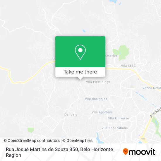 Rua Josué Martins de Souza 850 map