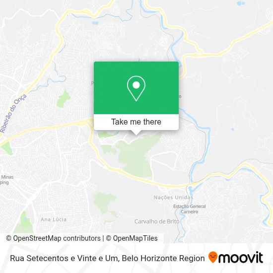 Rua Setecentos e Vinte e Um map