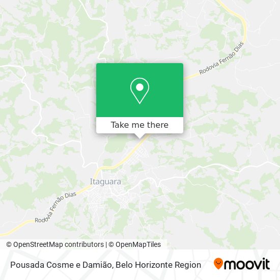 Pousada Cosme e Damião map