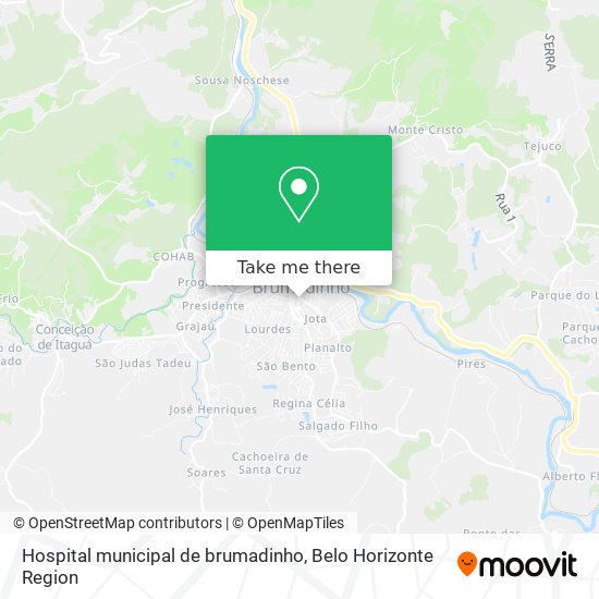 Hospital municipal de brumadinho map