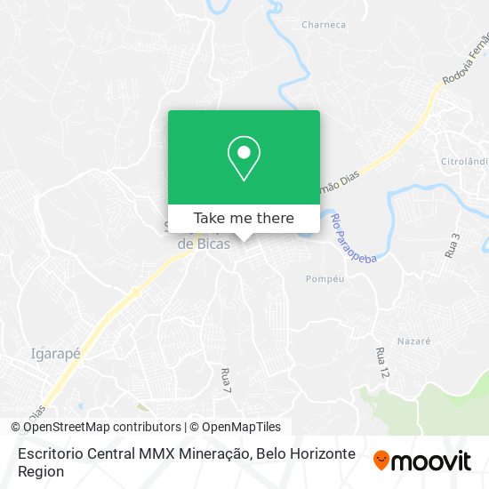 Escritorio Central MMX Mineração map