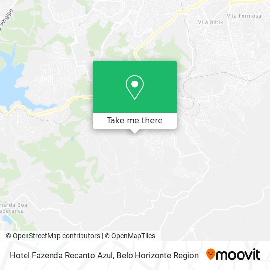 Hotel Fazenda Recanto Azul map