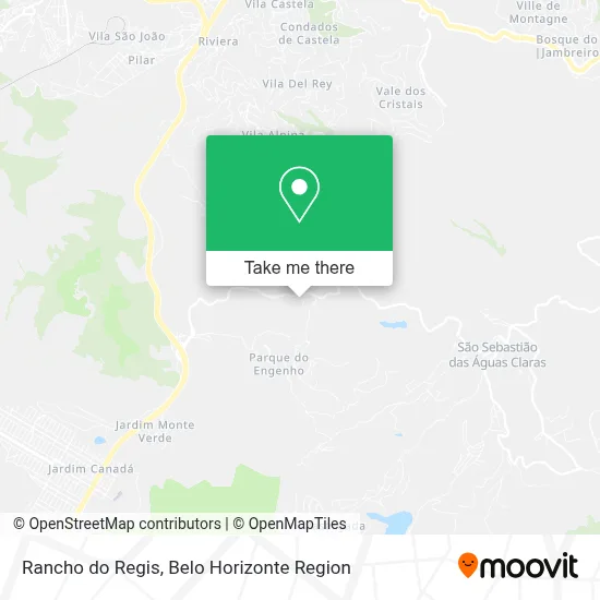 Rancho do Regis map