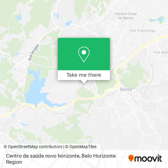 Centro de saúde novo horizonte map