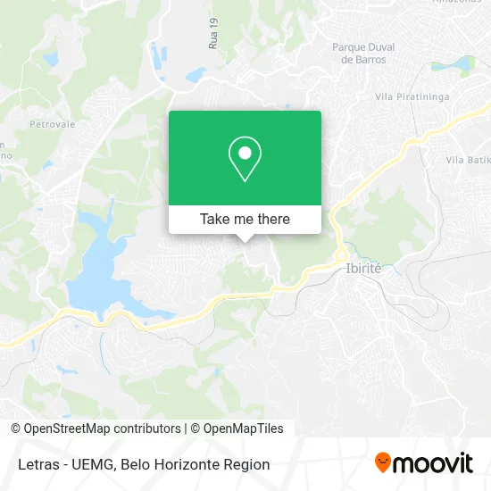 Letras - UEMG map