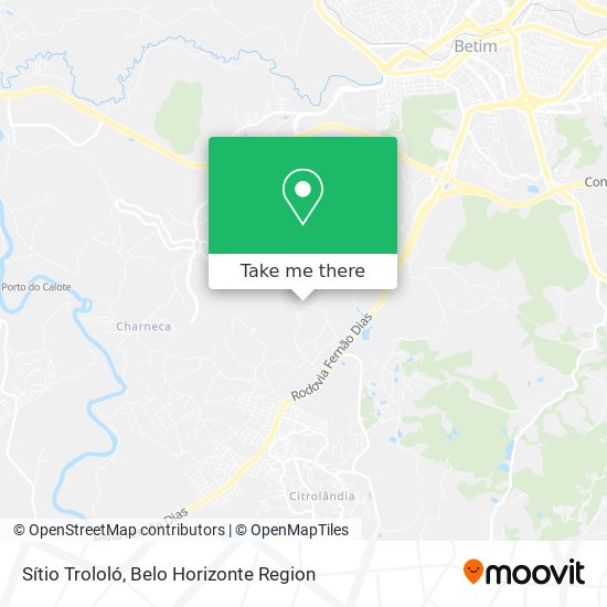 Sítio Trololó map