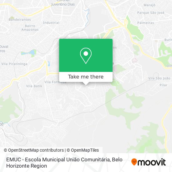 Mapa EMUC - Escola Municipal União Comunitária