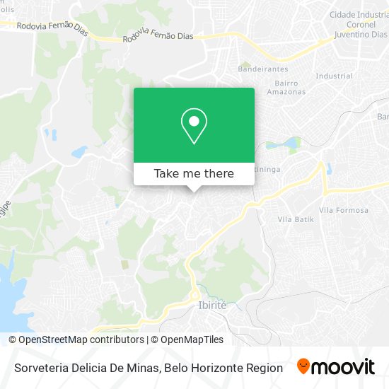 Sorveteria Delicia De Minas map