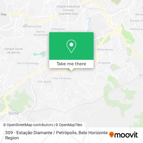 Mapa 309 - Estação Diamante / Petrópolis