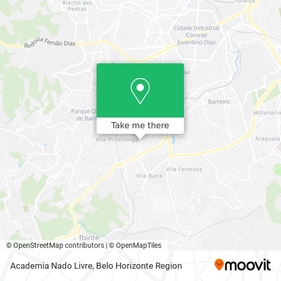 Academia Nado Livre map