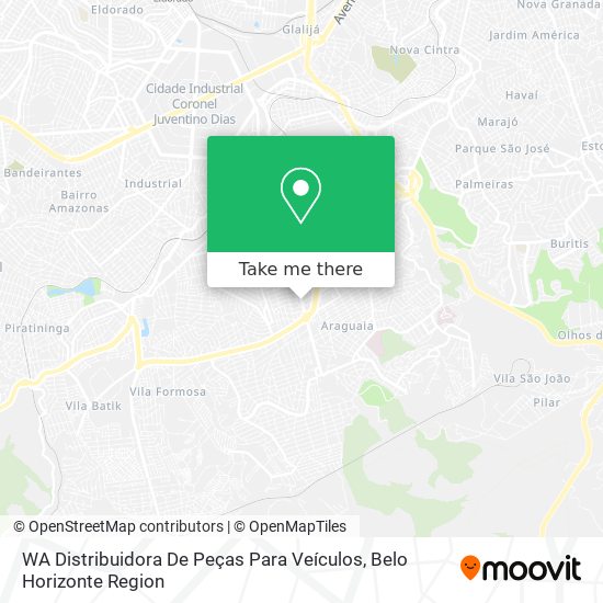 WA Distribuidora De Peças Para Veículos map