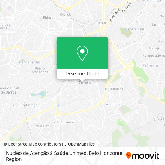 Nucleo de Atenção à Saúde Unimed map