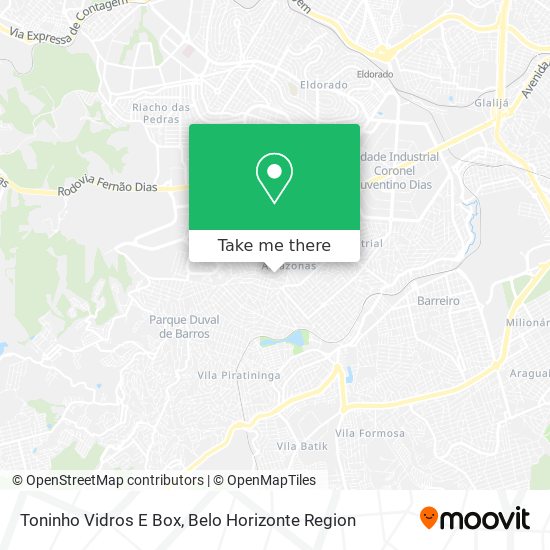Toninho Vidros E Box map